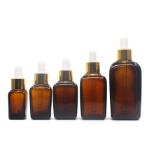 Carré cosmétique Amber 30 ml d&#39;huile de peau d&#39;huile essentielle fleuris